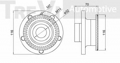 TREVI AUTOMOTIVE wb1113 -  Комплект подшипника ступицы колеса